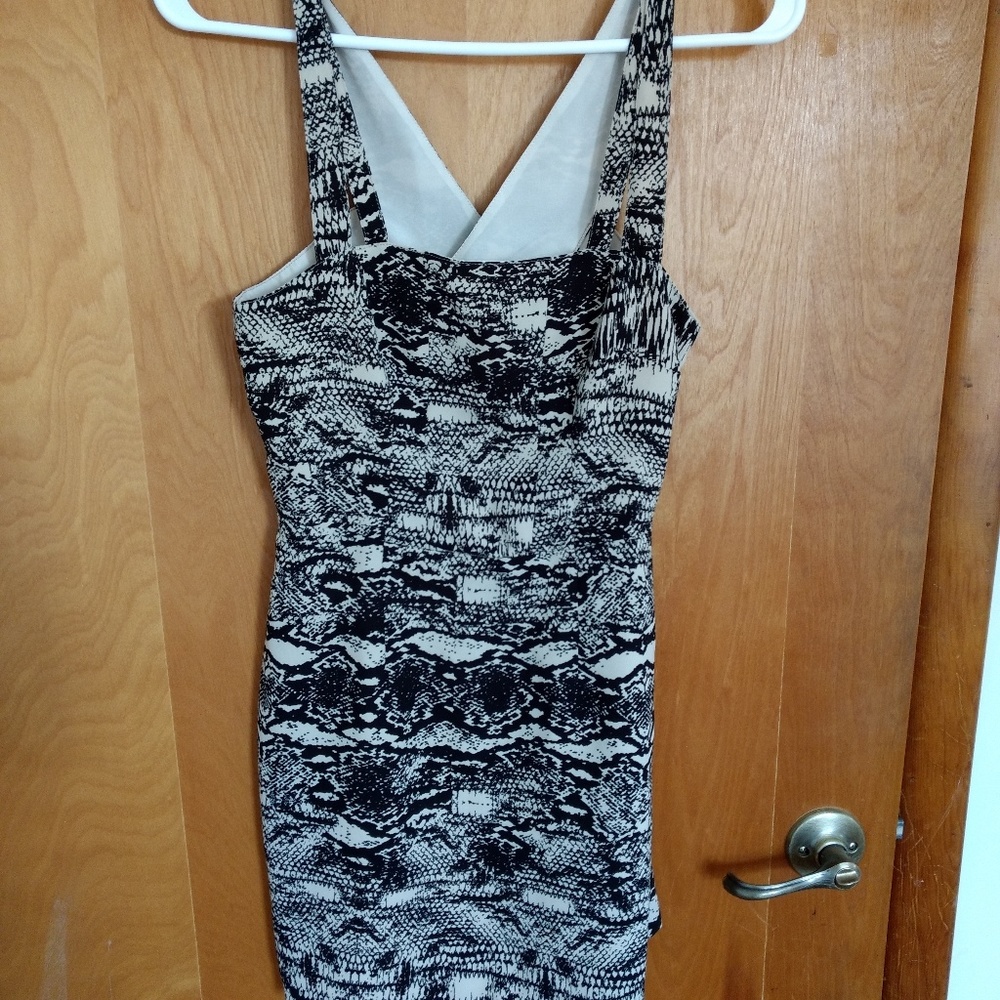 Tan and Brown Mini Dress